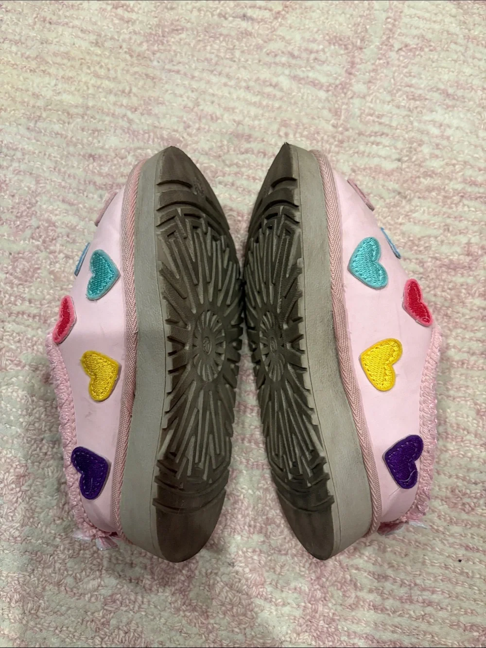 Lola + The Boys Pink Heart Patch Slip-On Shoes